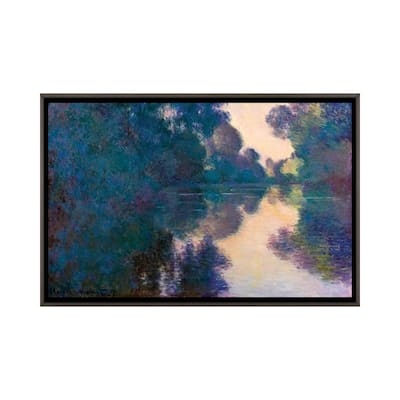 iCanvas "Morning On The Seine Near Giverny" by Claude Monet Framed