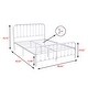 preview thumbnail 19 of 39, Alazyhome Sturdy Metal Platform Bed Frame