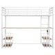 preview thumbnail 15 of 14, Space-saving Design Twin Size Metal Loft Bed,Full-Length Guardrail,Desk and Shelf
