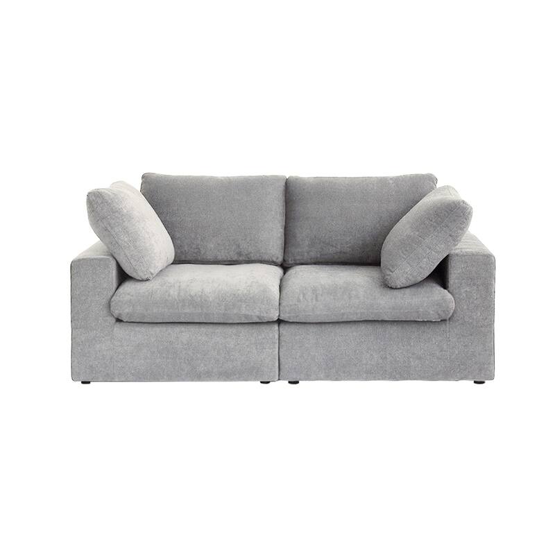 3PCS Living Room Sofa Set,Modern Living Room Sofa with Storage Ottoman