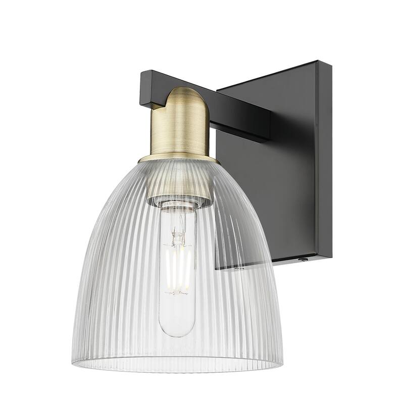 Innovations Lighting 716-1W-11-6 Castile Sconce Castile 11" Tall Wall - Black Antique Brass / Clear