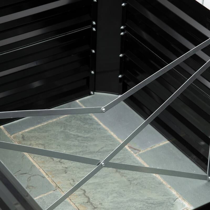 Raised Garden Bed with Open Bottom for Long-Rooted Plants Vegetables