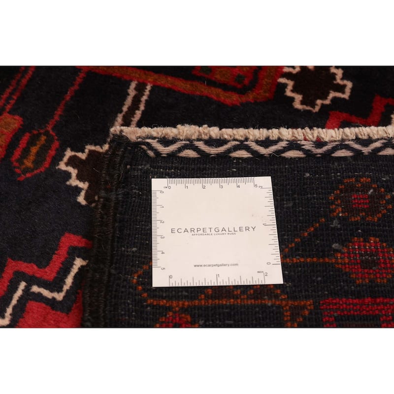 ECARPETGALLERY Hand-knotted Teimani Red Wool Rug - 6'9 x 11'0