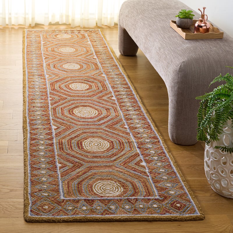 SAFAVIEH Handmade Micro-Loop Hiltrud Modern Wool Rug