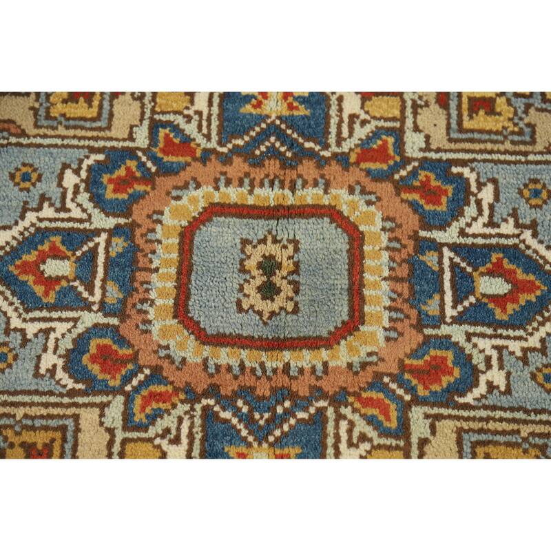 Medallion Heriz Serapi Indian Area Rug Handmade Wool Carpet - 5'9" x 8'9"