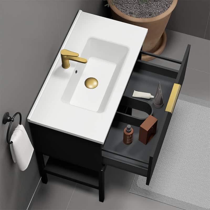 Nameeks Bodrum-3318 Bodrum 30" Free Standing Single Basin Vanity Set