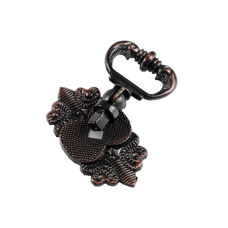 Utopia Alley Vallia Cabinet Ring Pull Knob - Vintage Cabinet Hardware with Hand Finished Oil Rubbed Bronze, 2.6"