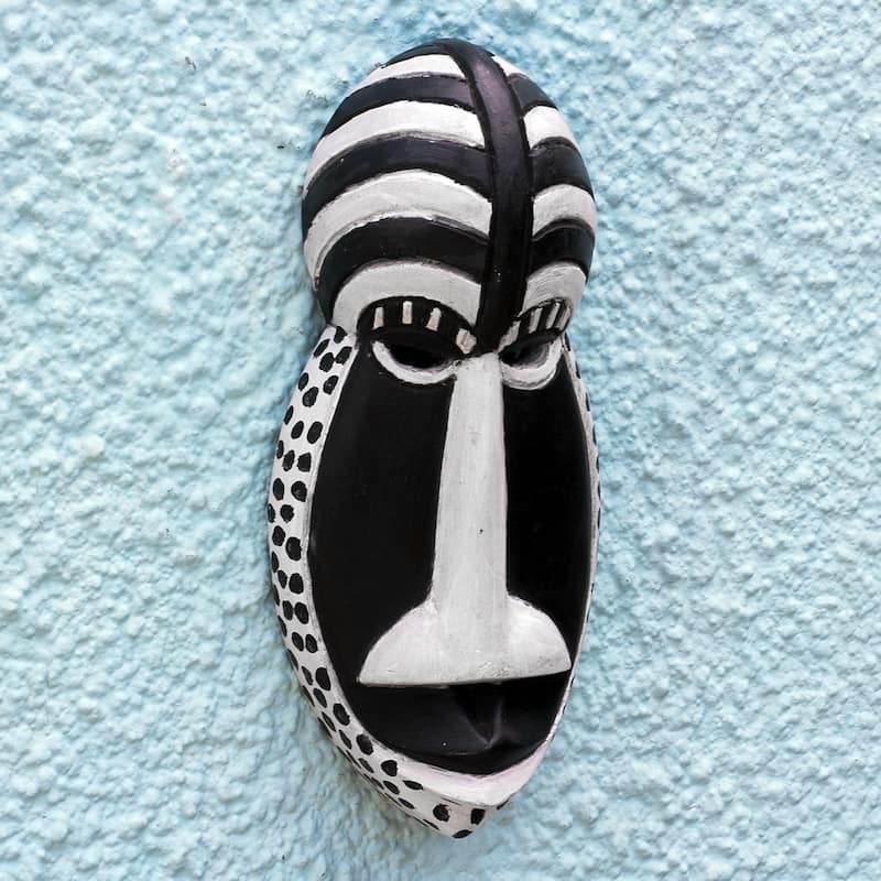 Novica Handmade Boldness African Wood Mask