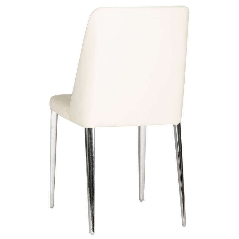 SAFAVIEH Haruko Mid Century Dining White Dining Chair (Set of 2) - 22.5" x 17.8" x 34.8" - 23Wx18Dx35H