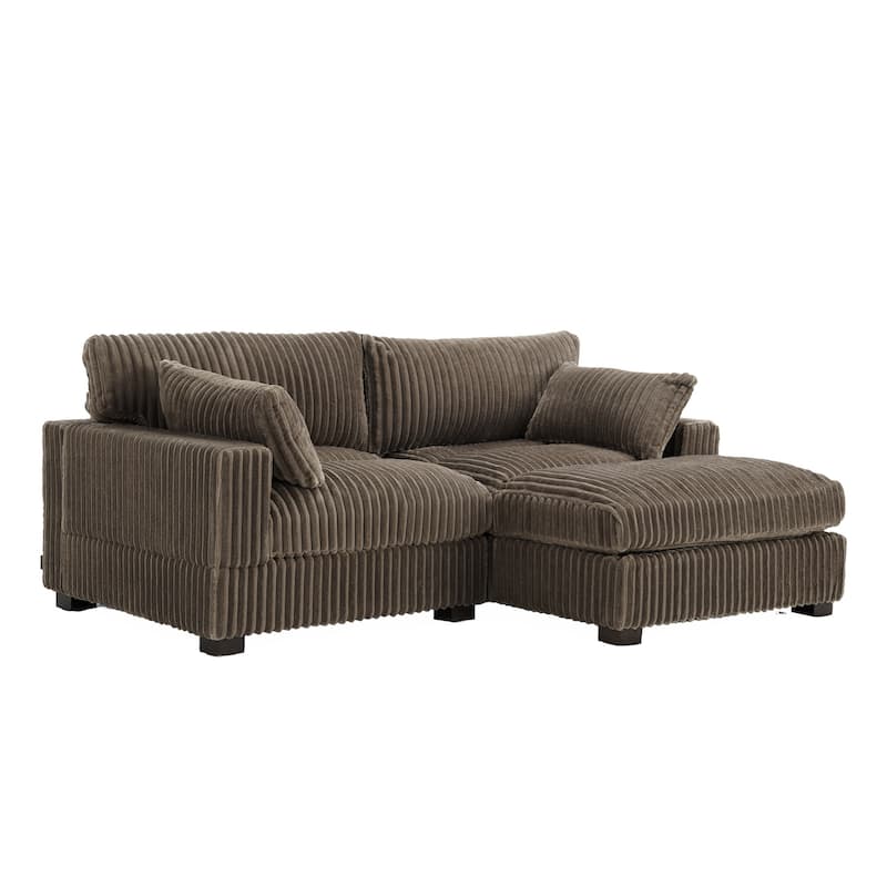 Oversized Plush Modular Sectional Sofa Set L Shaped Couch