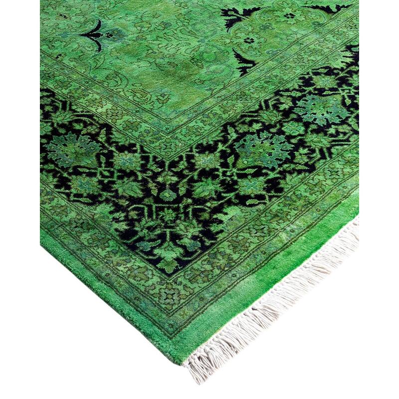 Contemporary Overdyed Wool Hand Knotted Area Rug - 6' 1" x 13' 6"