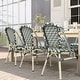 preview thumbnail 8 of 8, Furniture of America Portia French Metal Wicker Outdoor Bistro Chairs (Set of 2) - Set of 2