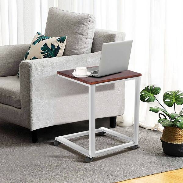 Shop Costway Coffee Tray Sofa Side End Table Lap Stand Tv Snack Ottoman Couch Room Rolling On Sale Overstock 18520519