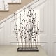 preview thumbnail 11 of 19, Black Metal Floral Decorative Sculpture with Loose Stones