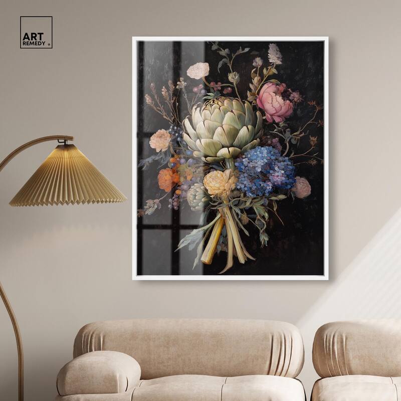 Moody Artichoke II Shadowbox by Art Remedy