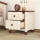 preview thumbnail 19 of 22, Wooden Nightstand with Two Drawers for Kids,