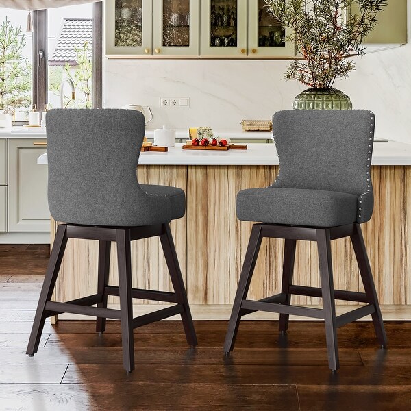 Upholstered swivel bar stool discount