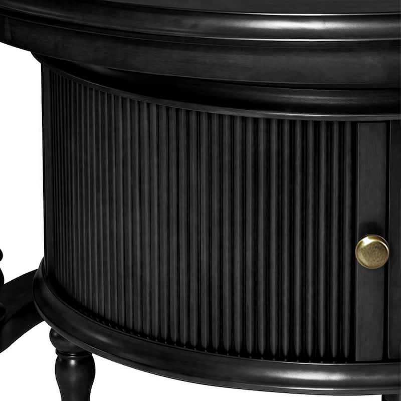 Nesting Coffee Table Set for Living Room, Round Solid Wood Nest Coffee Tables with Storage, Retro Small Accent Center Table