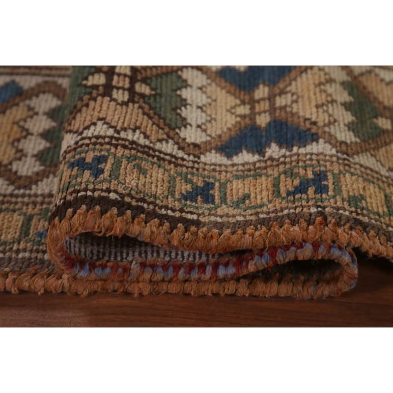 Garden Design Bakhtiari Persian Vintage Rug Geometric Wool Carpet - 6'11"x 9'6"