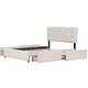 preview thumbnail 22 of 40, Queen Size Murphy Bed Wall Bed with Drawer and a set of Sockets & USB Ports, Pulley Structure Design for Kids Teens Adults