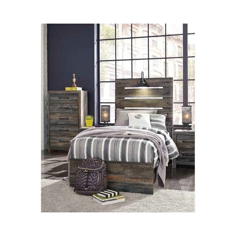 Drystan Rustic Panel Bed