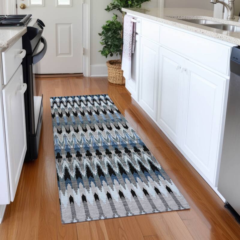 Premium Washable Super Soft Modern Flair Mayfield Rug - Gray - 2'3" x 7'6"