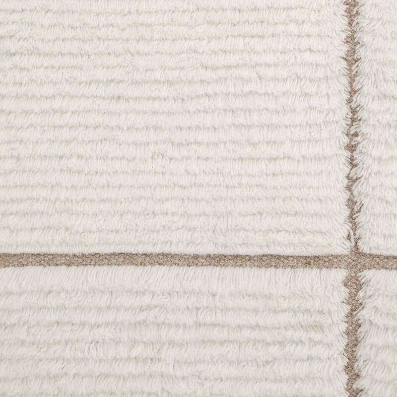 Contemporary Solid Ivory Area Rug