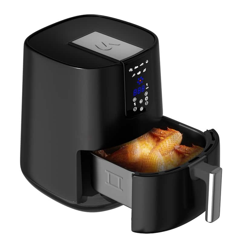 Uber Appliance Air fryer XL Deluxe - 5Qt Digital Display - Ceramic Non stick Non Toxic - 5 Quart