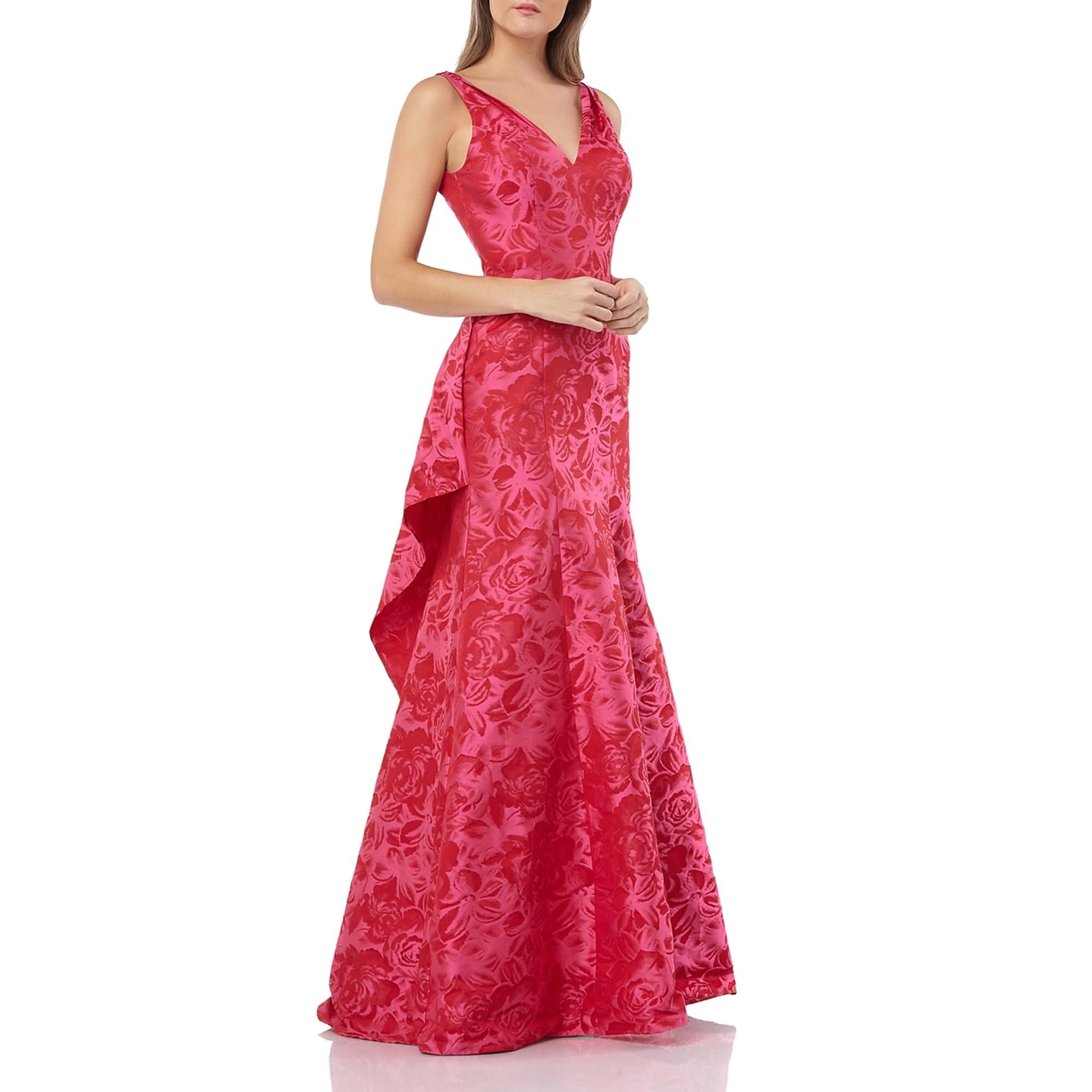 carmen marc valvo red gown