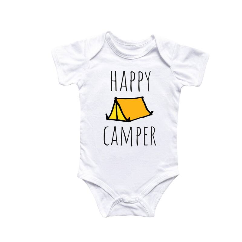 Camping Tent - Baby Boy Girl Clothes Infant Bodysuit Funny Cute Newborn - Blue - 0-3M