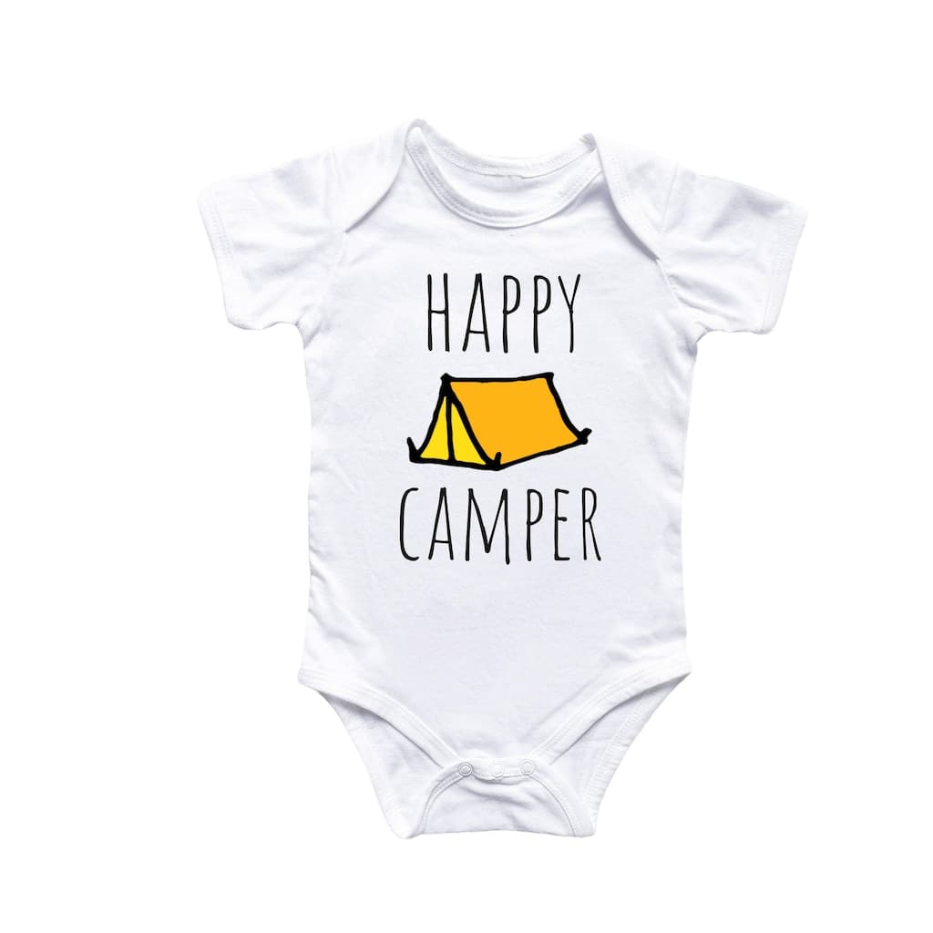 Camping Tent - Baby Boy Girl Clothes Infant Bodysuit Funny Cute Newborn