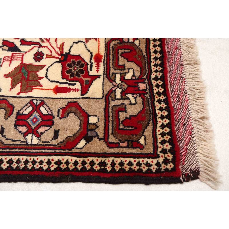 ECARPETGALLERY Hand-knotted Teimani Cream Wool Rug - 3'6 x 6'11