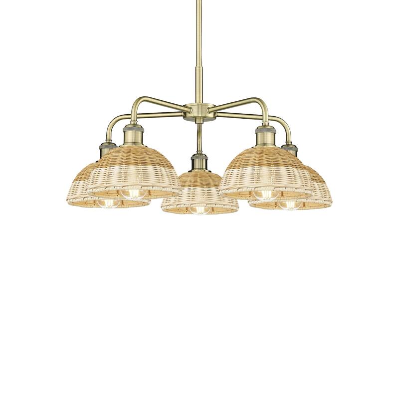 Innovations Lighting 516-5CR-13-26 Bristol Natural II Chandelier - Antique Brass / Natural