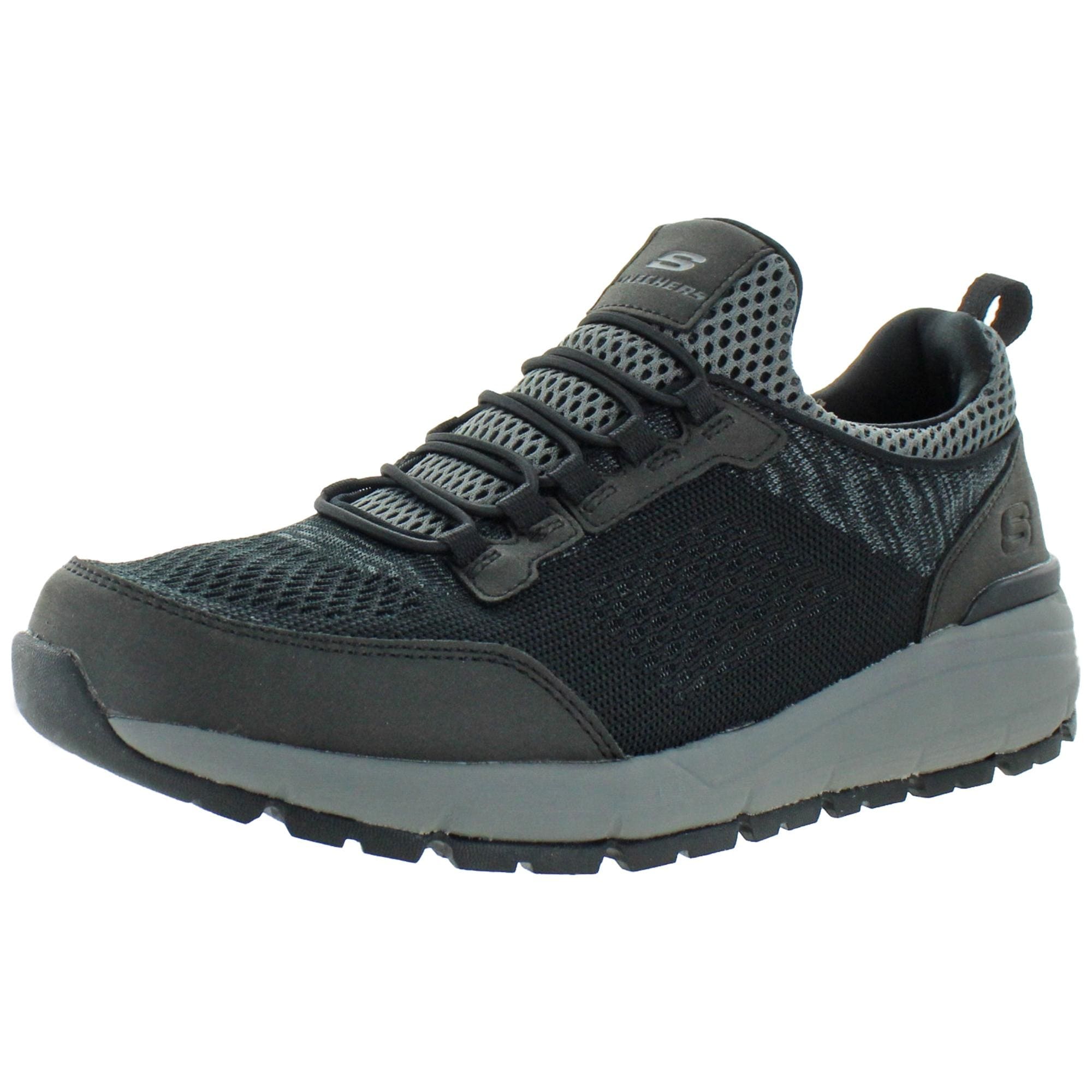 mens black skechers memory foam