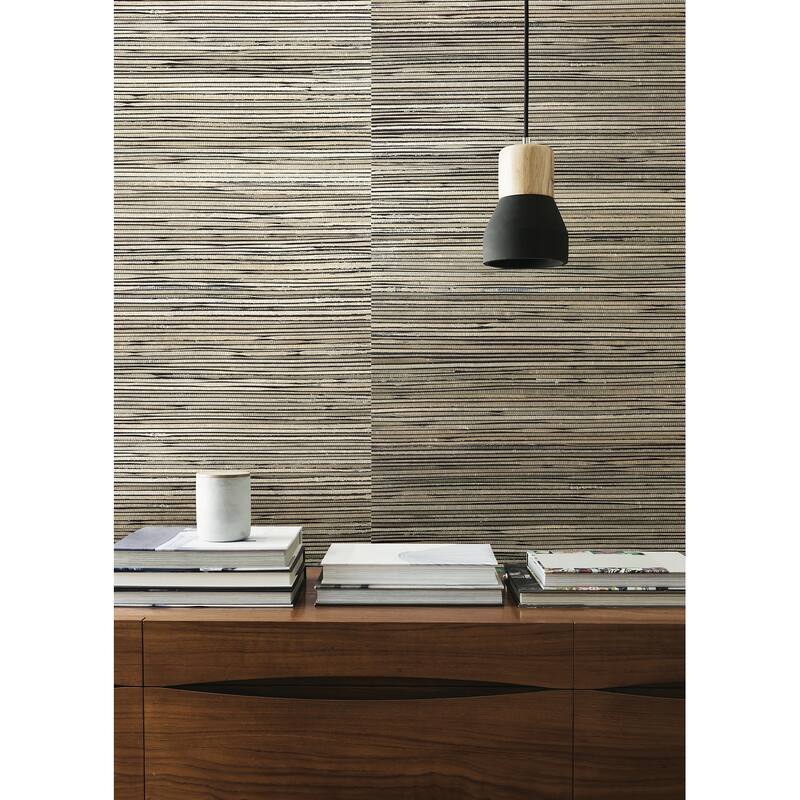 A-Street Prints Surin Metallic Grasscloth Wallpaper