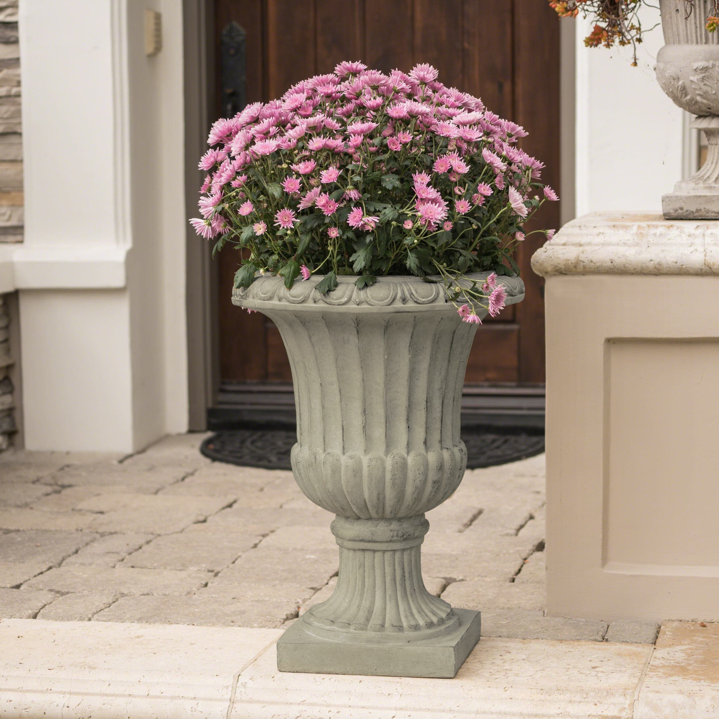 Antique Green Italian 26-inch Urn Planter by Christopher Knight Home
