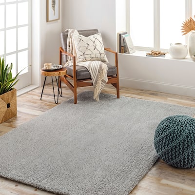 Livabliss Cloudy Solid Plush Area Rug
