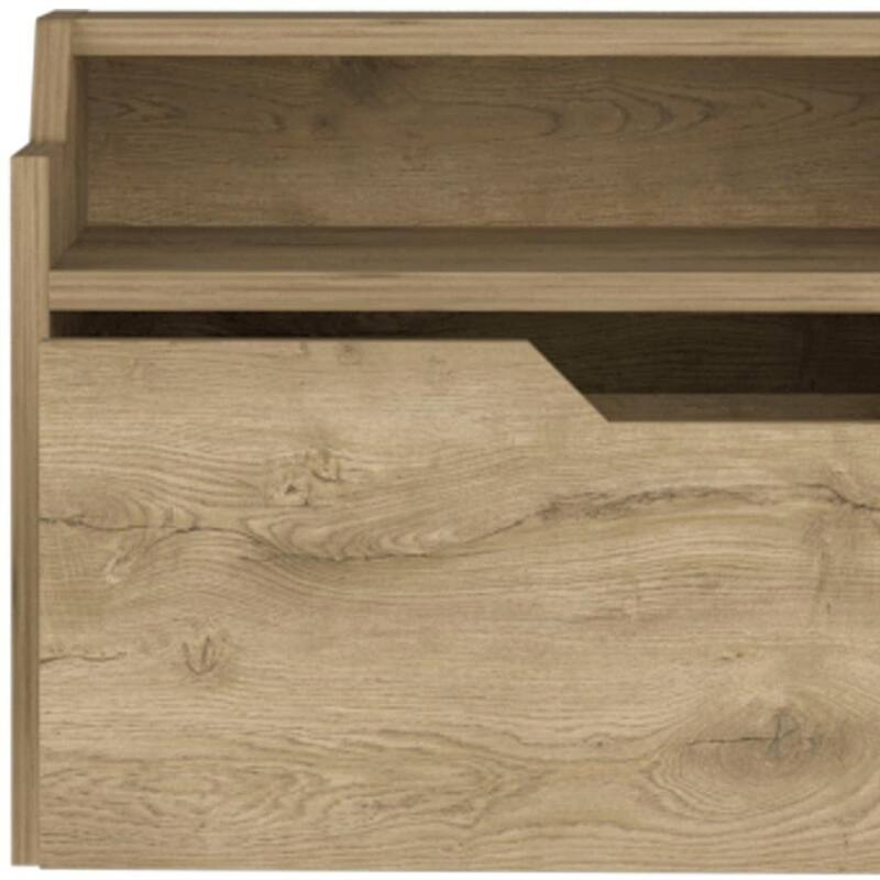 HomeRoots 16" Beige Wood One Drawer Floating Nightstand