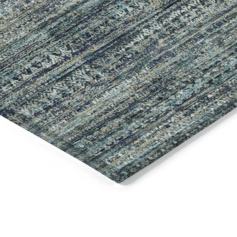 HomeRoots Striped Transitional Rectangle Outdoor Rug
