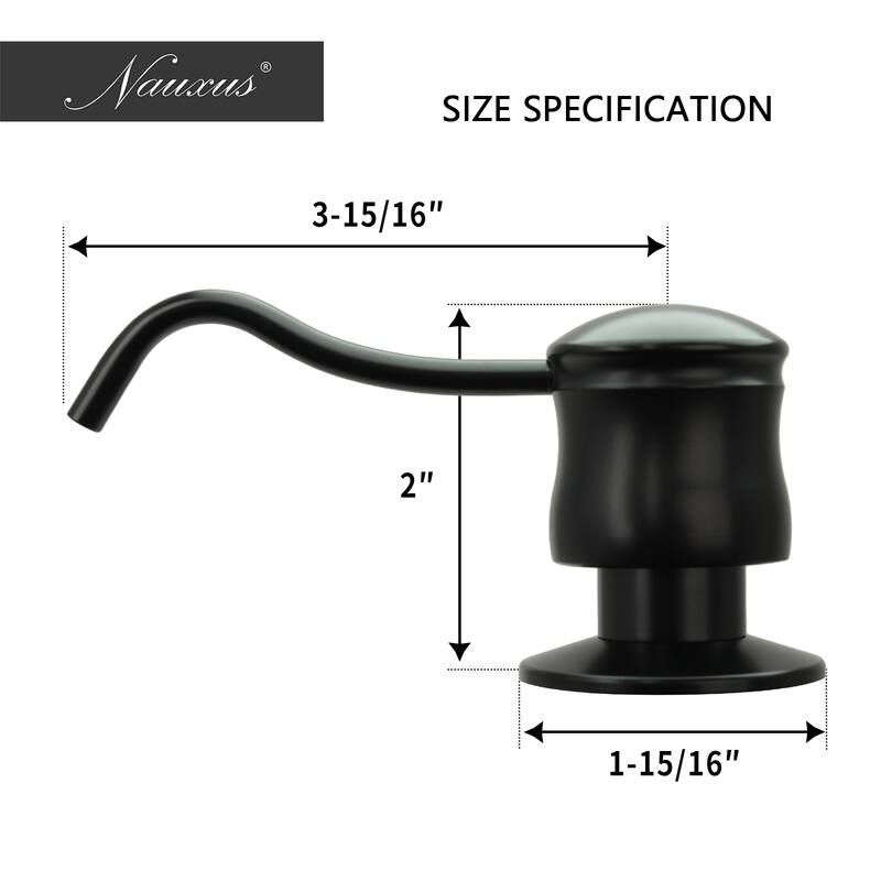 Built in Copper Soap Dispenser Refill from Top with 17 OZ Bottle - 3 Years Warranty