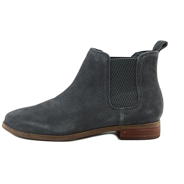 toms forged iron grey suede women's ella booties