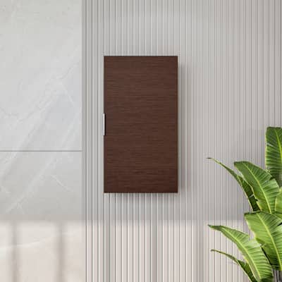 Eviva Galsaky 14 in. W x 13 in. D Wenge Wall-Mounted Linen Cabinet
