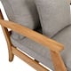 SAFAVIEH Couture Freida Wood Patio Arm Chair - 31.4" W x 35.6" L x 32.6" H - 31"W x 36"D x 33"H