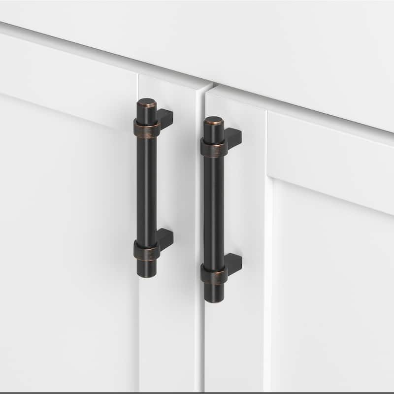 GlideRite 3-inch CC Solid Oil Rubbed Bronze Euro Cabinet Bar Pulls (Pack of 10 or 25)
