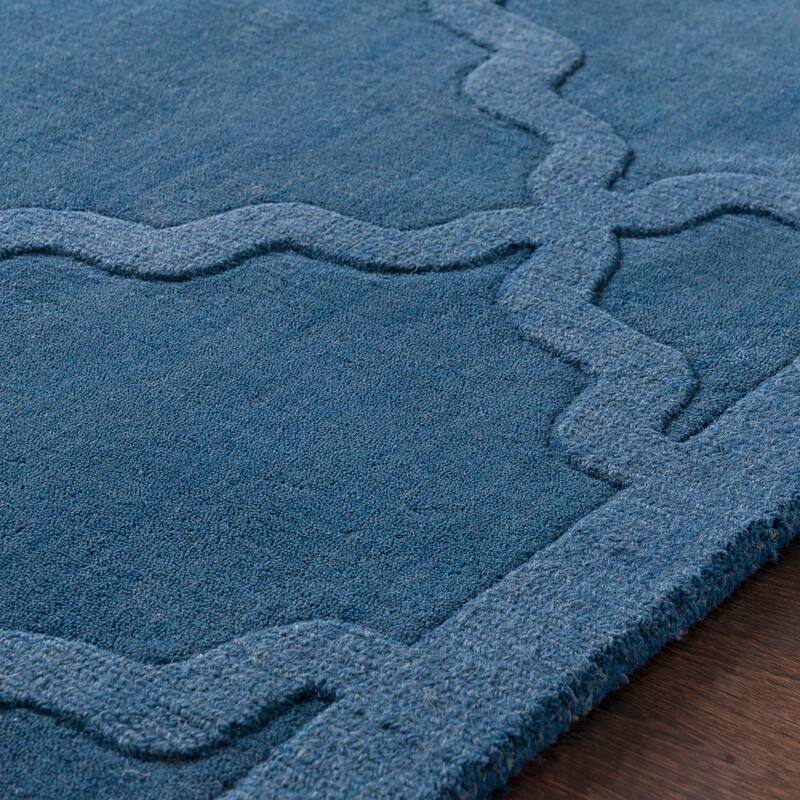Hand-Tufted Amy Tone-on-Tone Lattice Wool Rug
