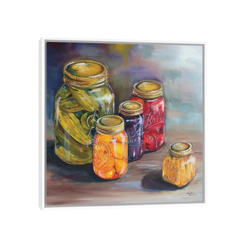 iCanvas "Canning Jars" by Kristine Kainer Framed - White - 12x12