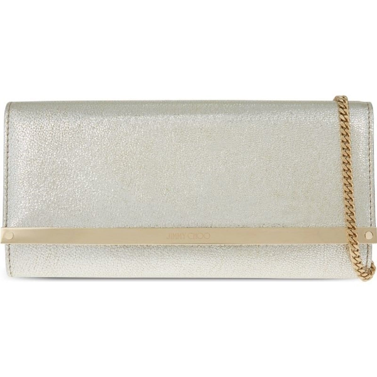 gold leather clutch