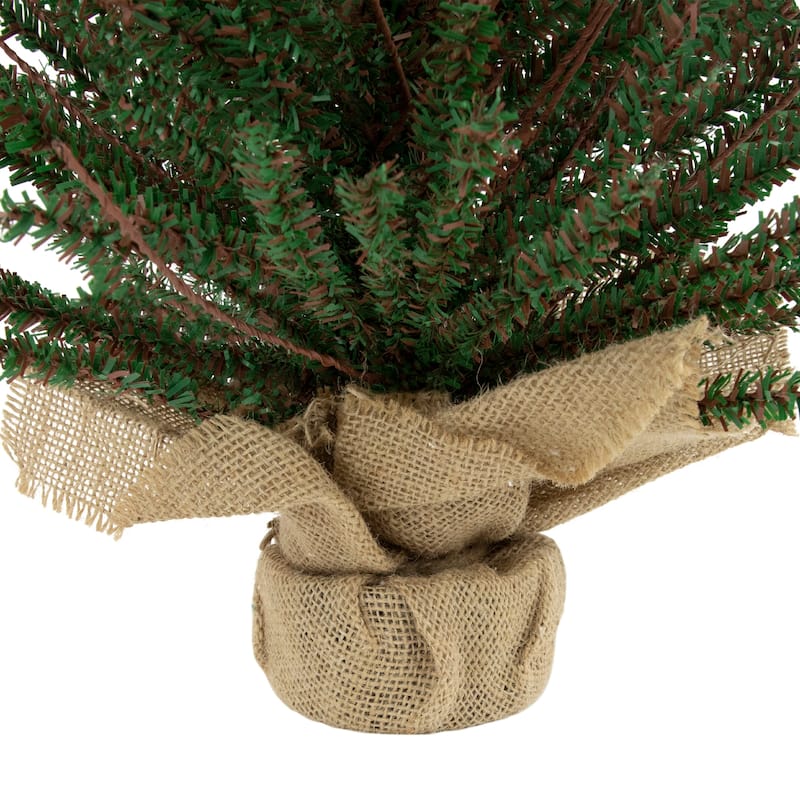 Medium Warsaw Twig Artificial Christmas Tree with Burlap Base - 18" - Unlit - 1.5 Foot