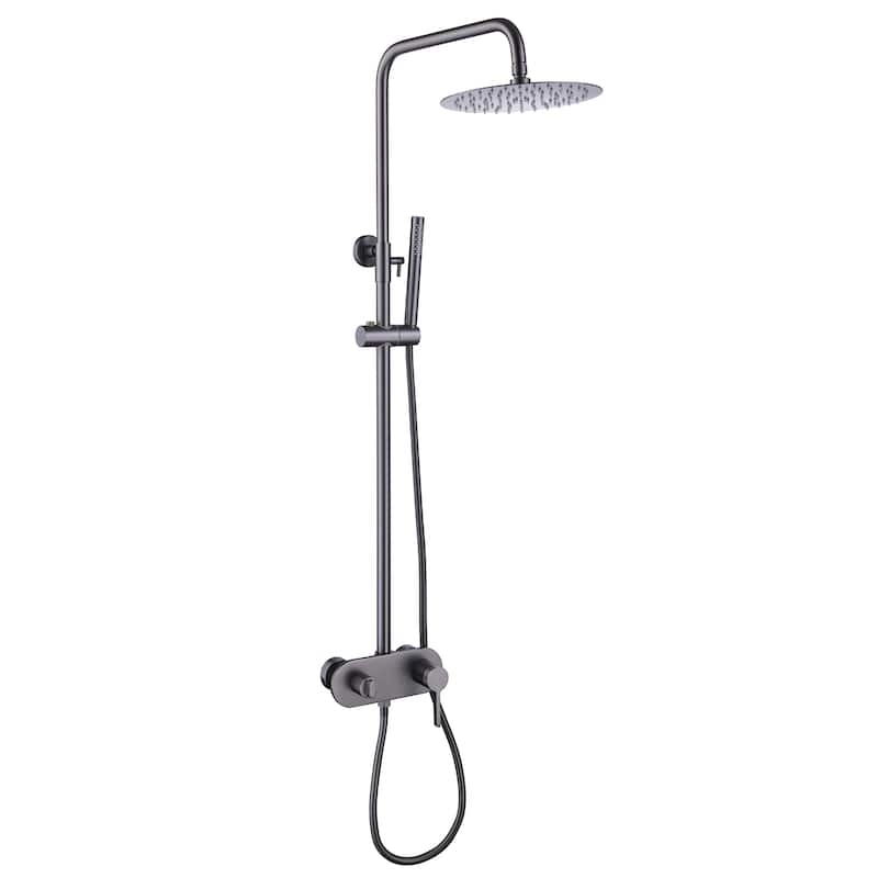10" Rain Shower Head 2-Function Shower System with Tub Spout, Wall Mounted Shower Faucet Set with Tub Spout
