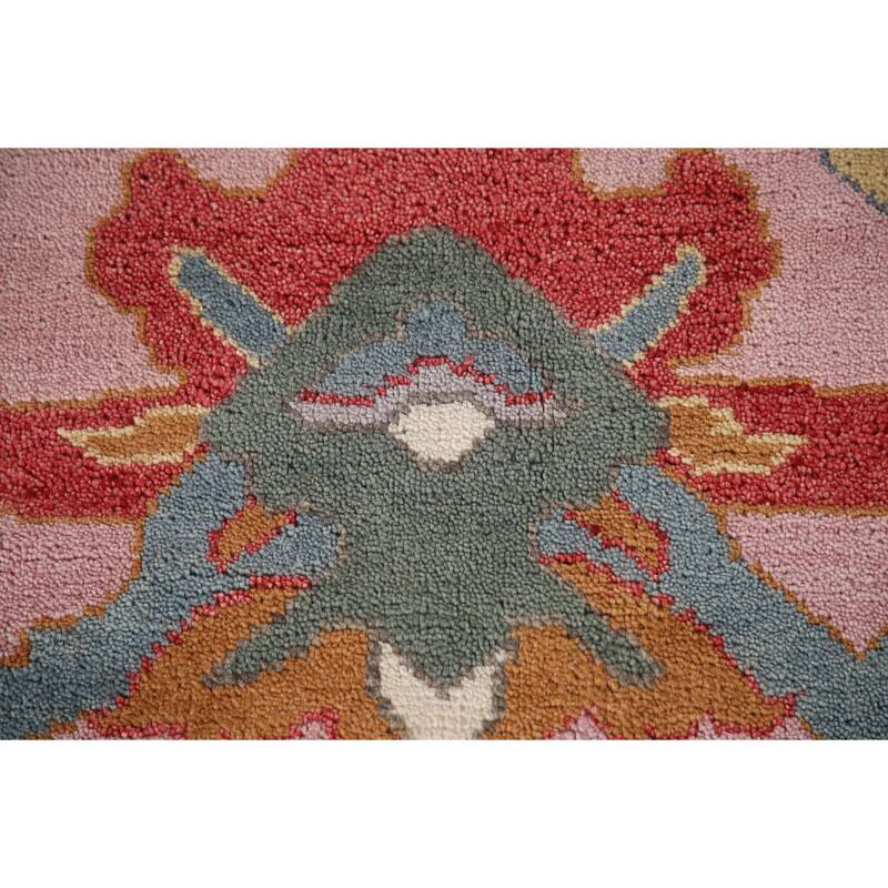 Pink Oushak Oriental Area Rug Handmade Wool Carpet - 8'5"x 10'2"